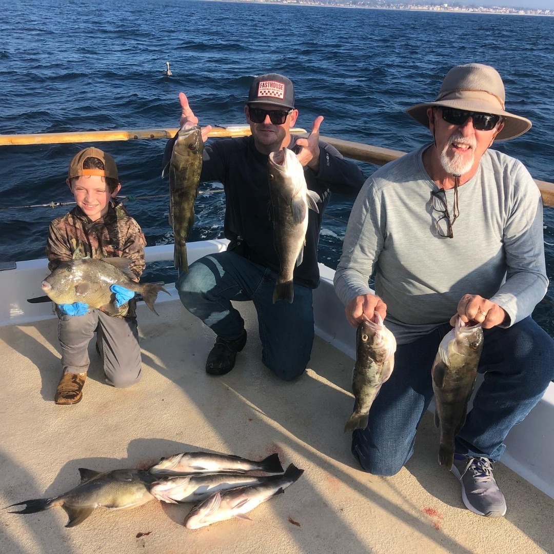 Trigger fish and bass biting on the SoCal 
