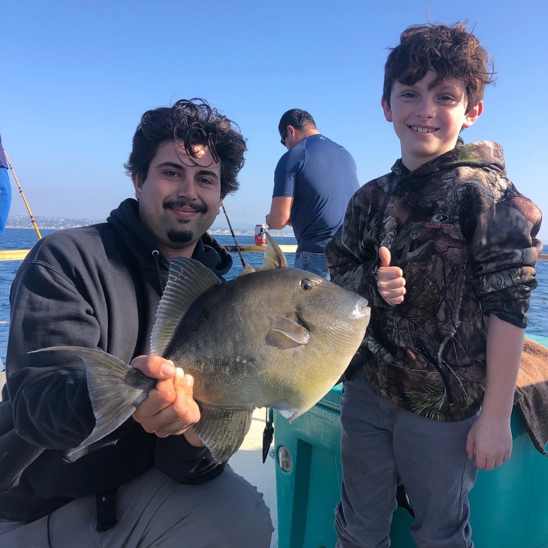 Trigger fish and bass biting on the SoCal 