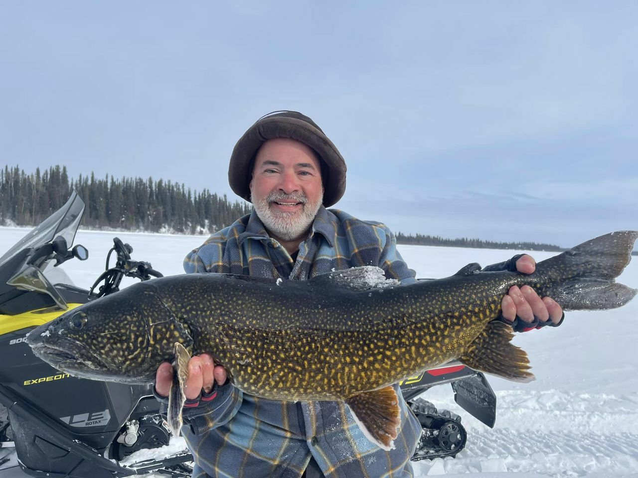 The burbot and lake trout bite was on yesterday