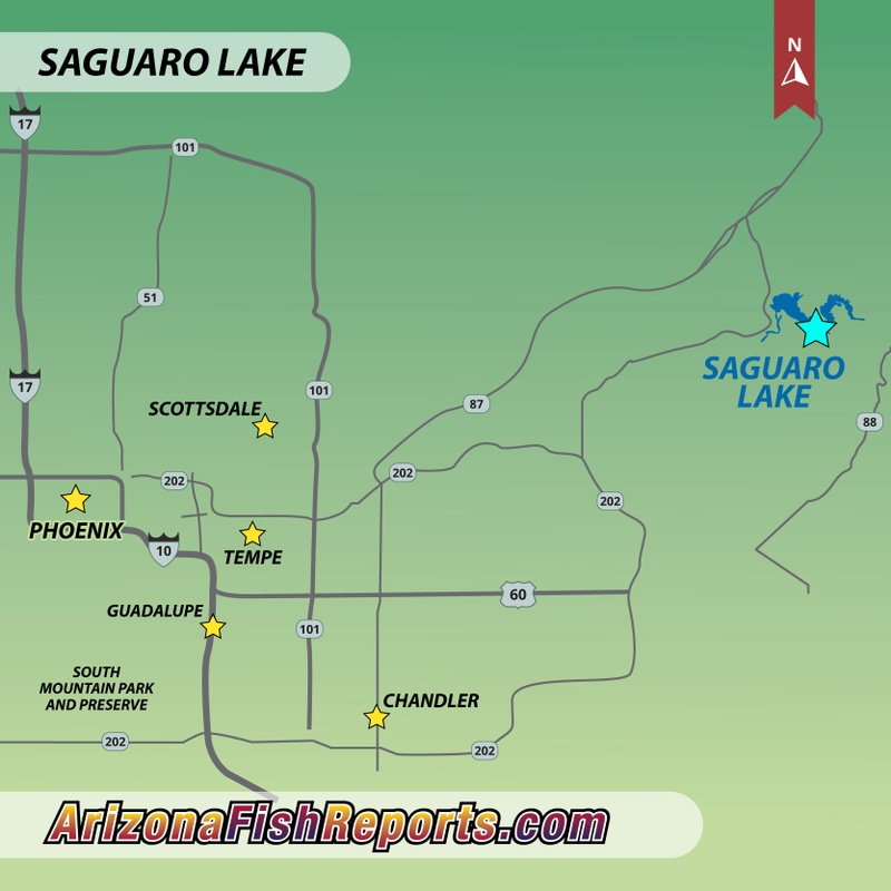 Saguaro Lake - Fish Reports & Map