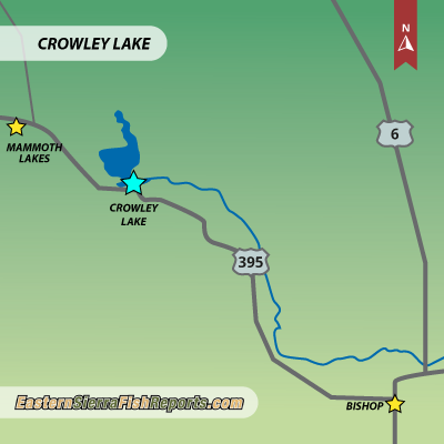 Crowley Lake - Mammoth Lakes, CA - Fish Reports & Map