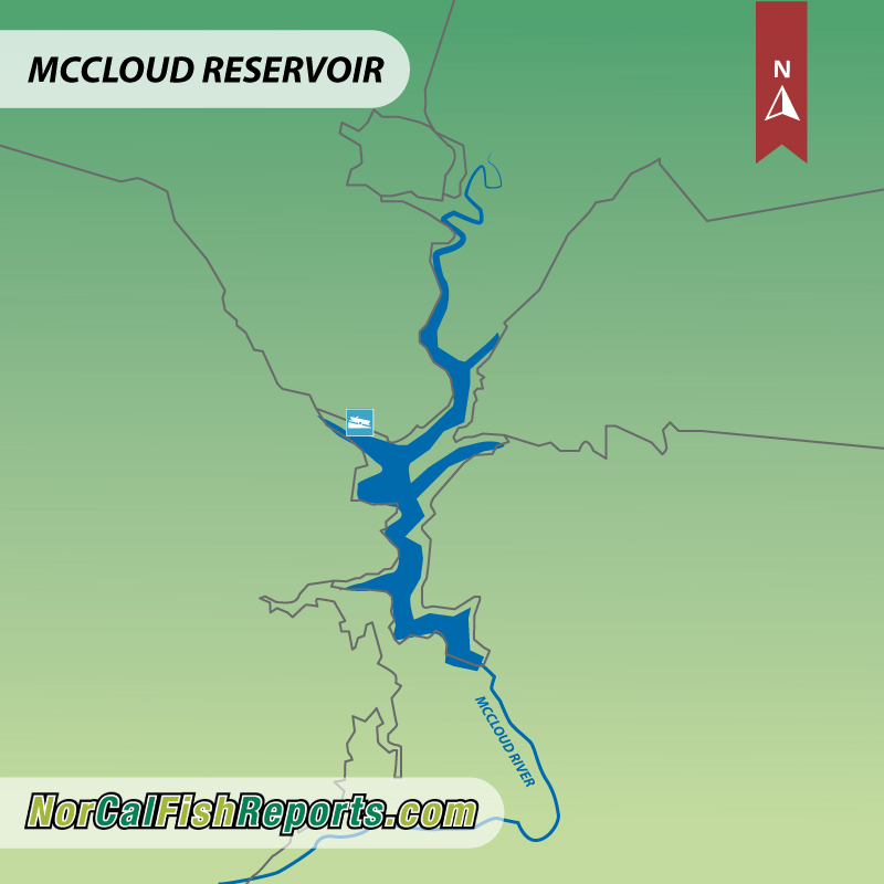 McCloud Reservoir - McCloud, CA - Fish Reports & Map