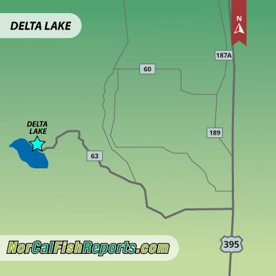 Delta Lake Fishing Map Delta Lake - Fish Reports & Map