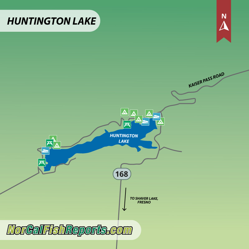 Huntington Lake Fish Reports & Map