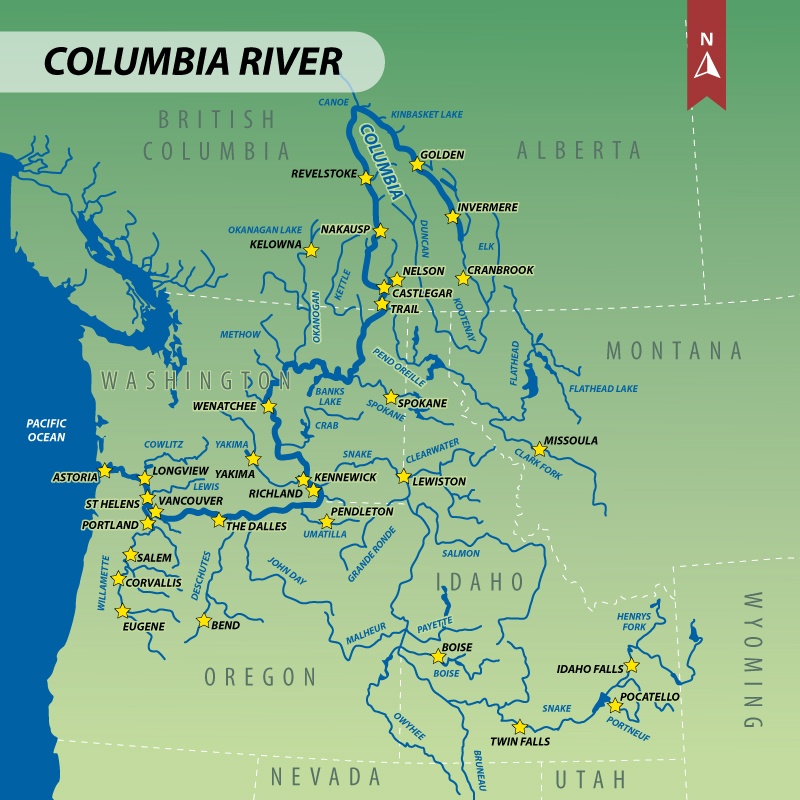Columbia River - Fish Reports & Map