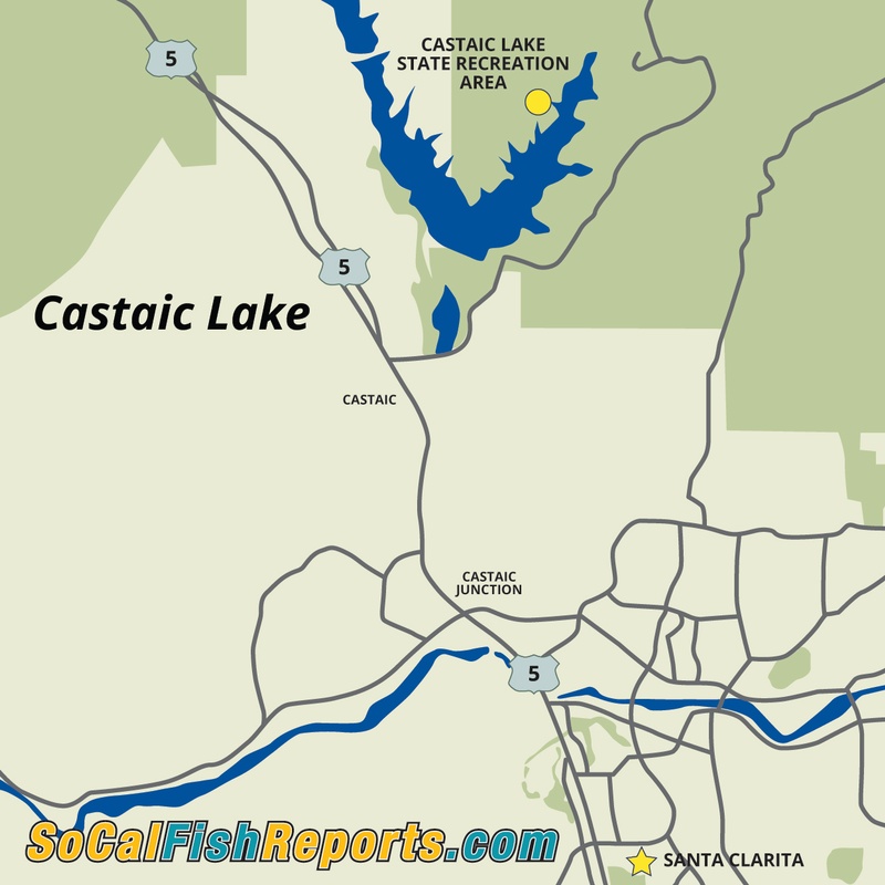 Castaic Lake Fishing Map Castaic Lake   Fish Reports & Map