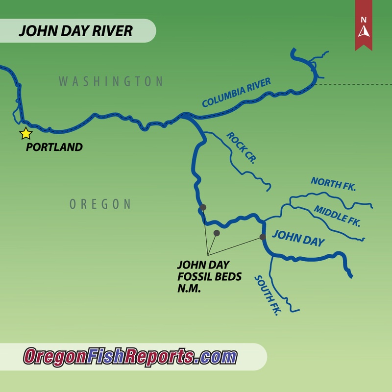 John Day River - Dayville, OR - Fish Reports & Map