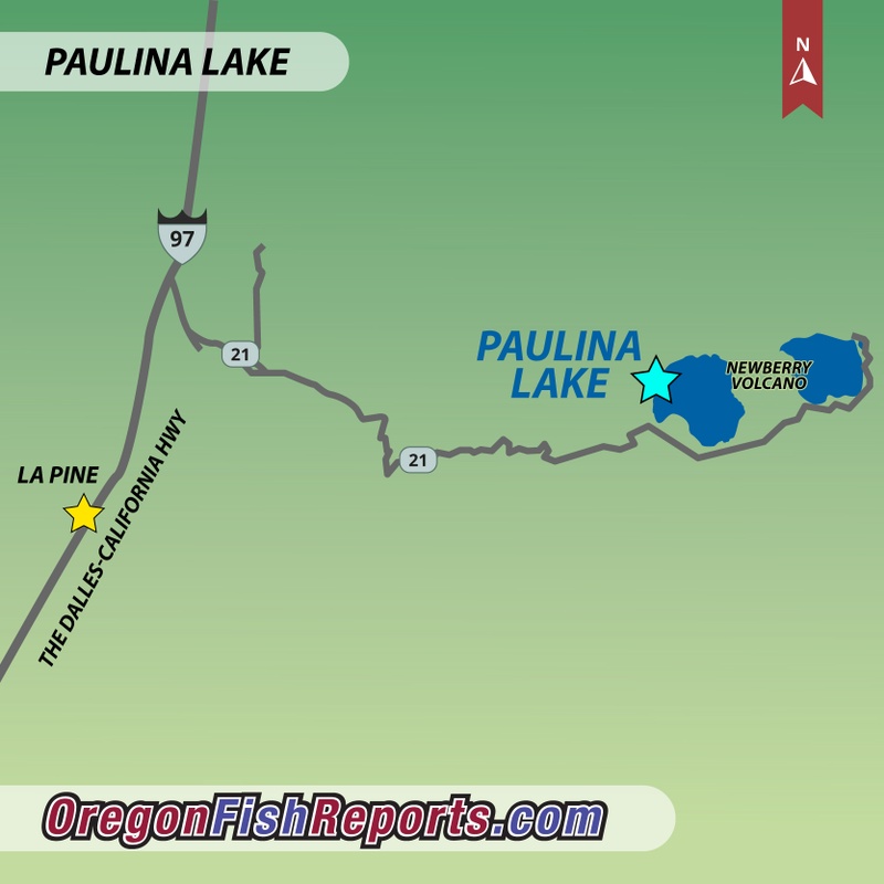 Paulina Lake - La Pine, OR - Fish Reports & Map