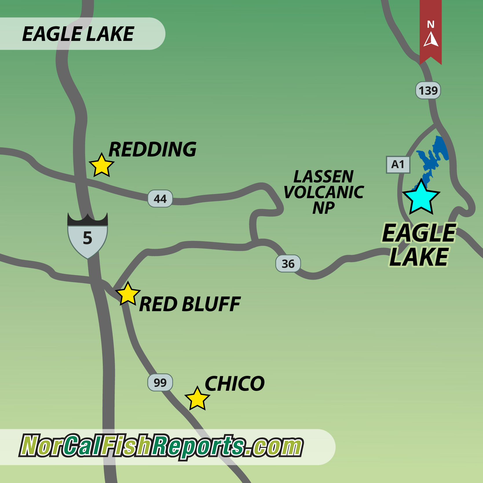 Eagle Lake - Susanville, CA - Fish Reports & Map