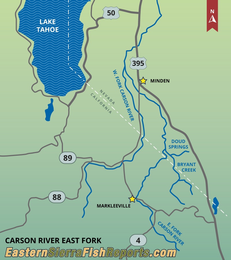 East Carson River (NV) - Fish Reports & Map