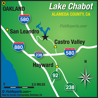 Lake Chabot - Fish Reports & Map