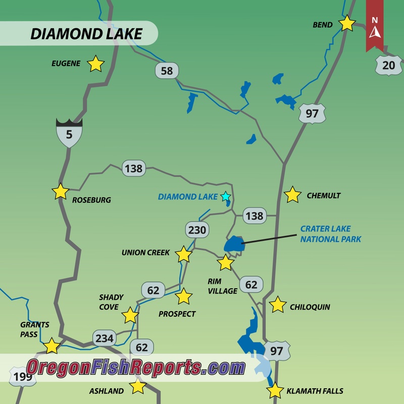 Diamond Lake Fish Reports Map