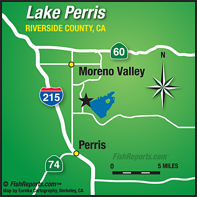 Lake Perris - Fish Reports & Map