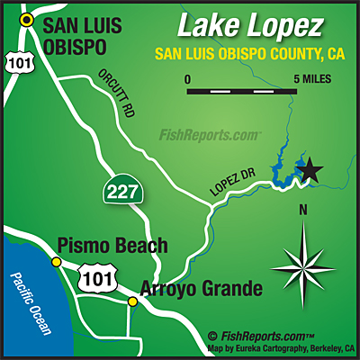 Lopez Lake - Fish Reports & Map