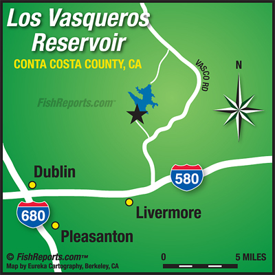 Los Vaqueros Reservoir - Fish Reports & Map