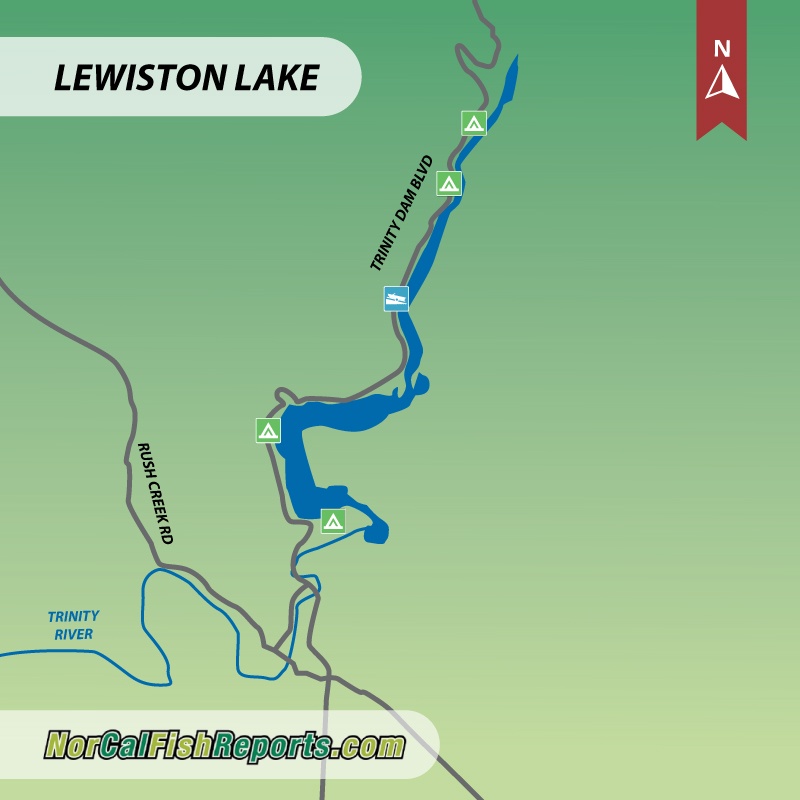 Lewiston Lake - Lewiston, CA - Fish Reports & Map