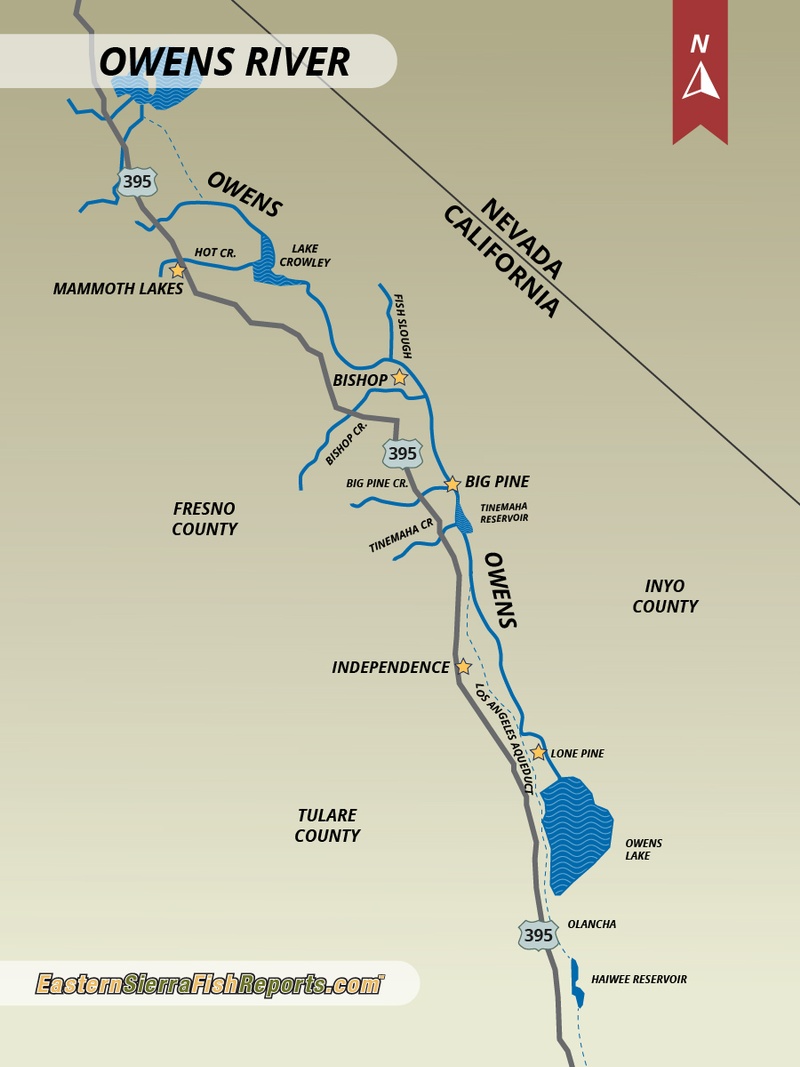 Owens River - Fish Reports & Map