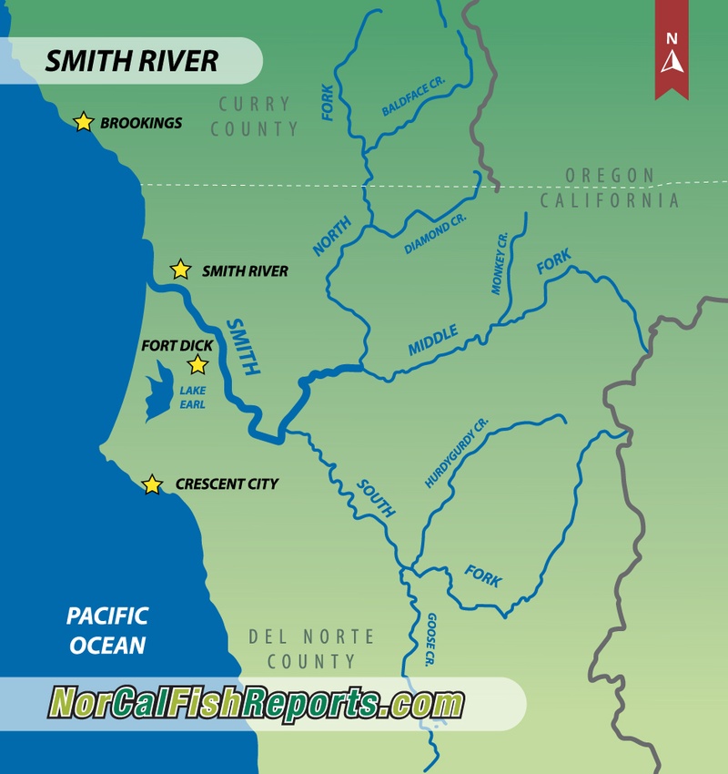 Smith River Fishing Map Smith River - Fish Reports & Map