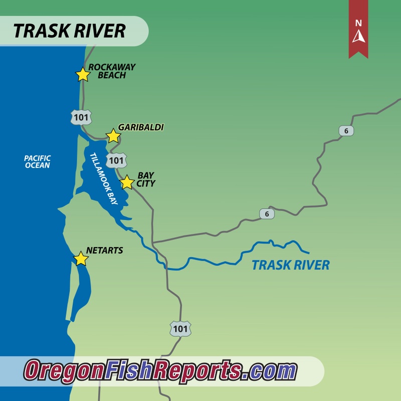 Trask River Tillamook OR Fish Reports Map