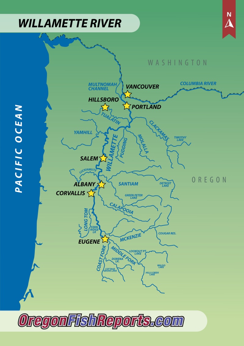 willamette river map