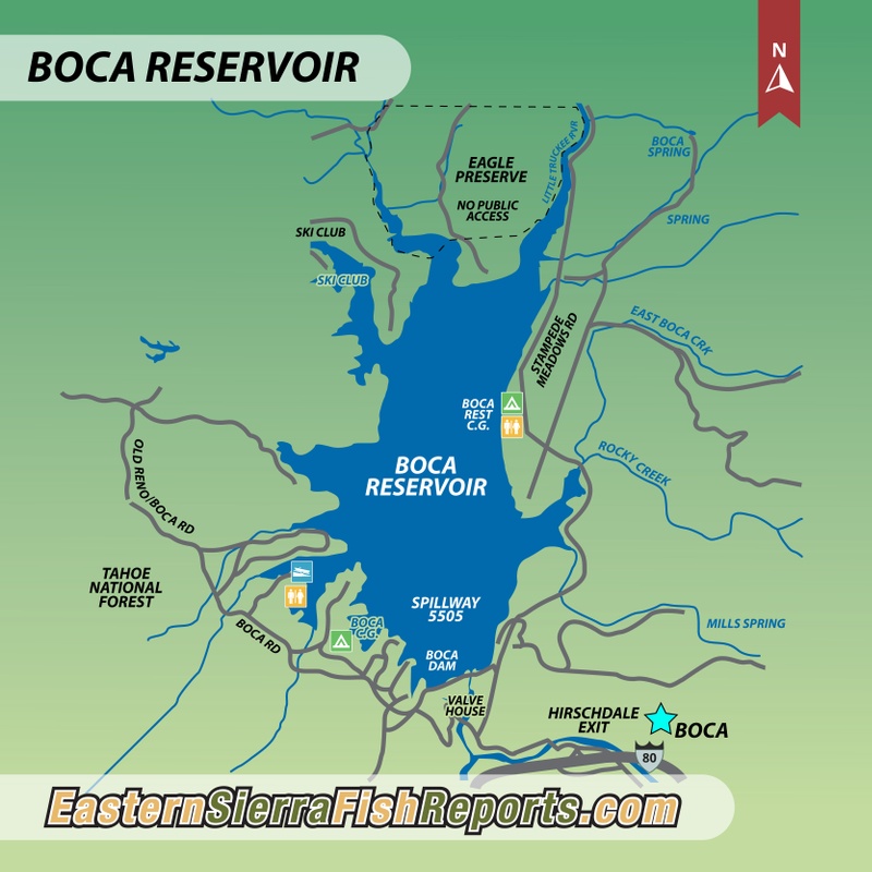 Boca Reservoir - Truckee, CA - Fish Reports & Map