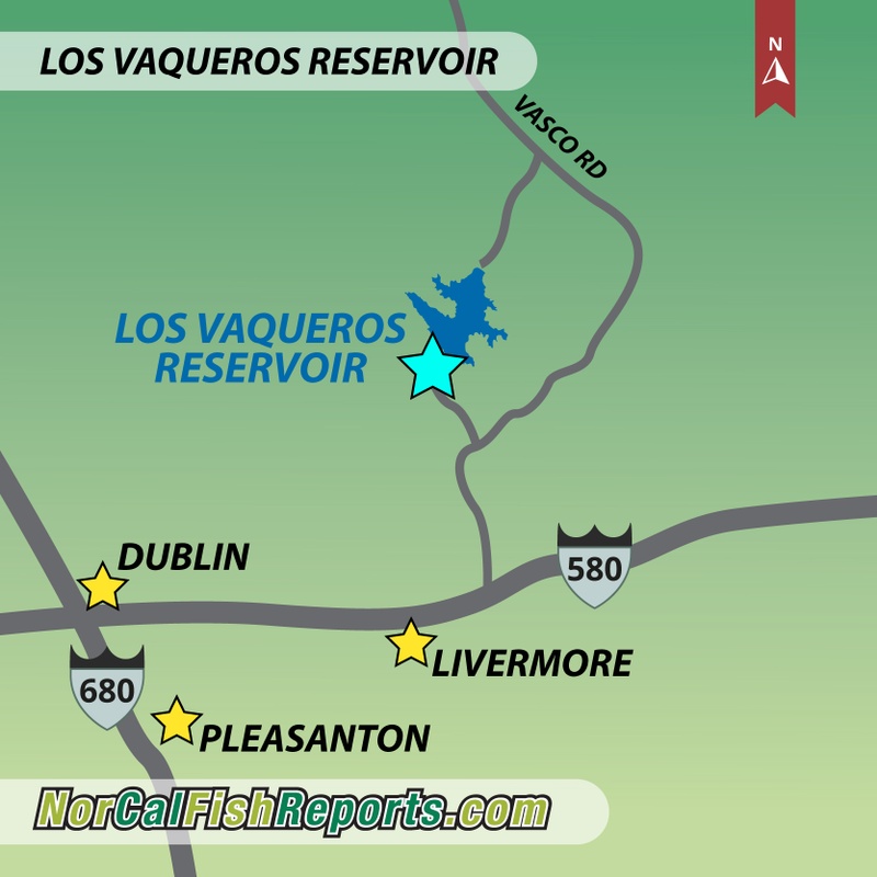 Los Vaqueros Reservoir - Fish Reports & Map