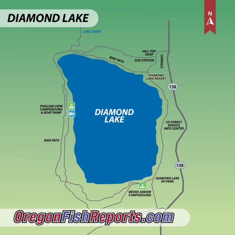 Diamond Lake Fish Reports & Map