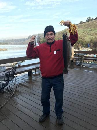 A limit of rainbow trout caught on mice tails at Lake Chabot.