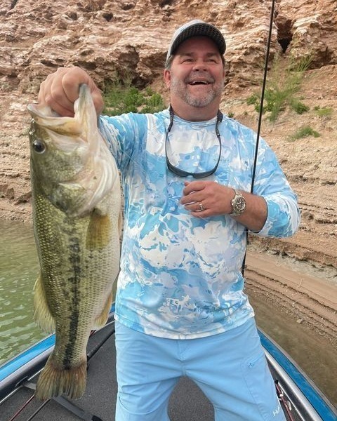 Largemouth Bass Fishing From A Paddle Boat at Lake Mead, Nevada 