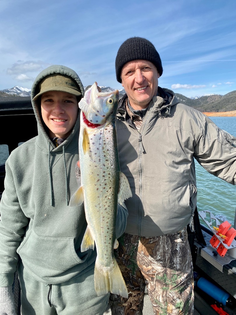Fishing - March brown trout on Shasta Lake!