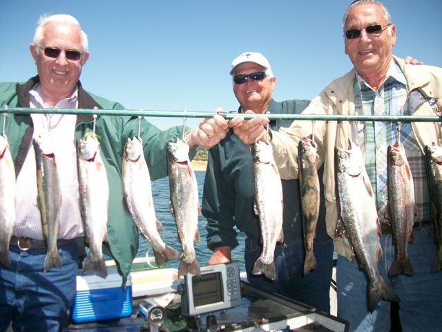 Salmon action is slow trout fishing is very good at Don Pedro Lake