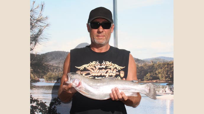 This week Anglers caught Trout all over Lake Collins