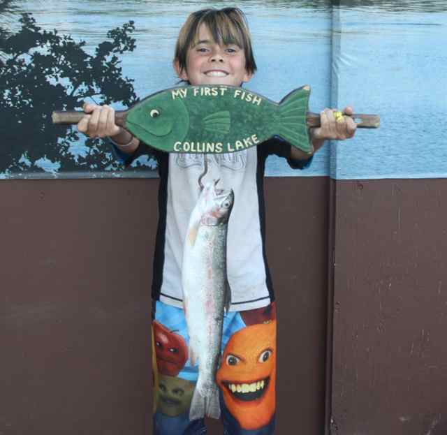 The kids "cleaned up" this week while fishing at Collins Lake!