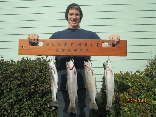 New Melones Trout fishing is very good, while Bass fishing is slow a 12.07 lb was caught & released