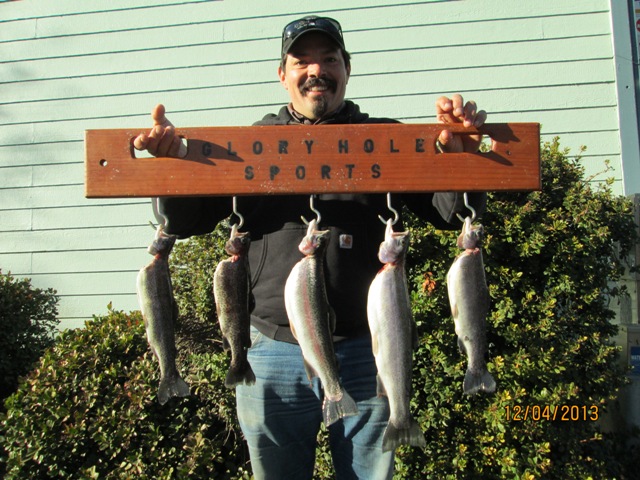 Trout fishing is very good at New Melones