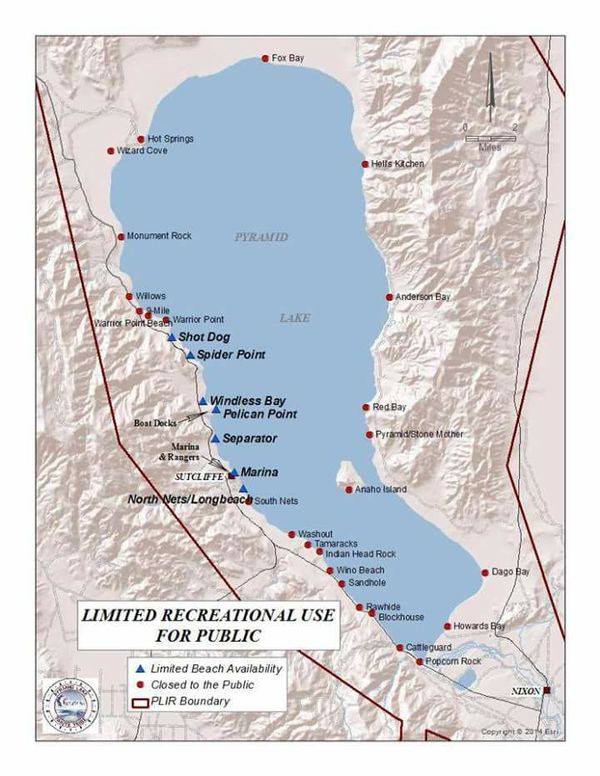 Pyramid Lake - Fish Reports & Map