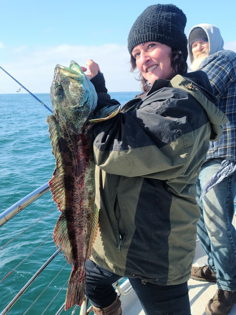 Near limits of Rockfish and awesome Ling Bite!