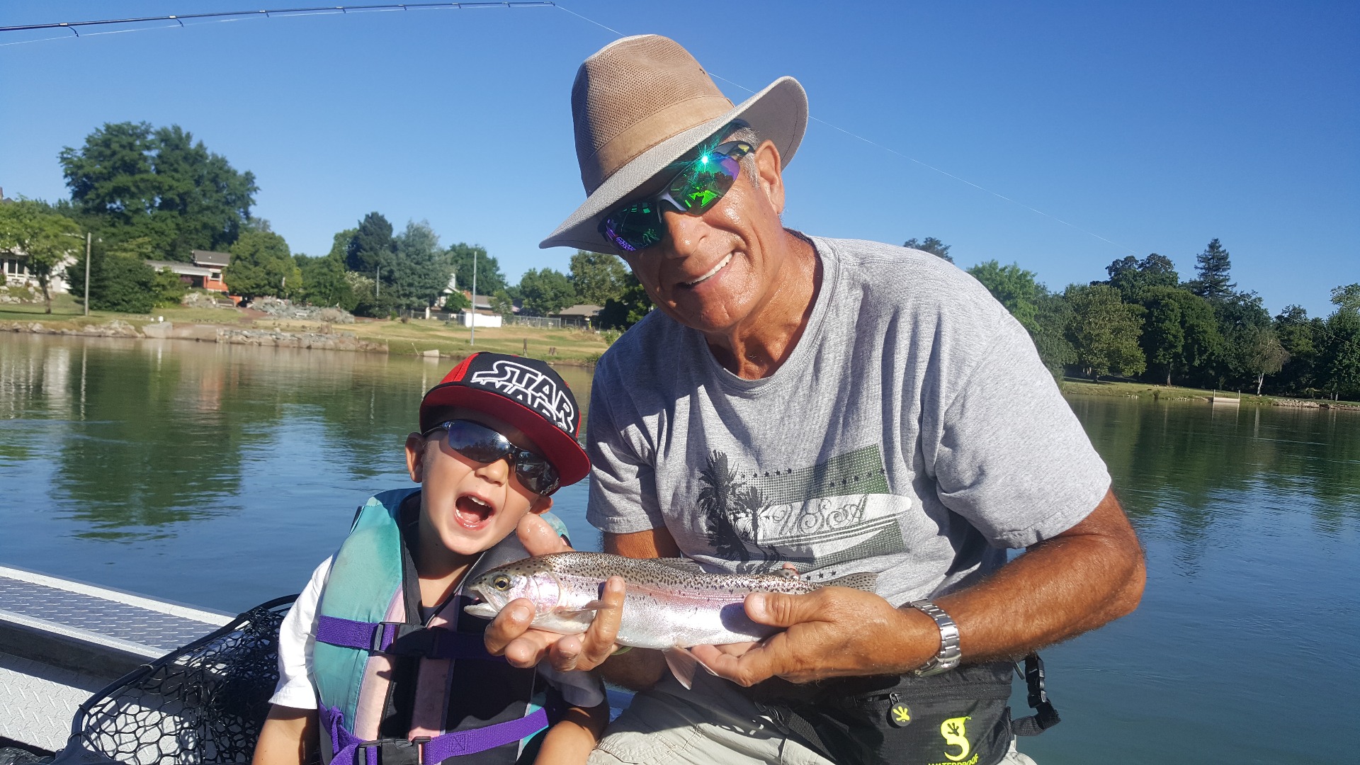 Wild rainbows on the bite