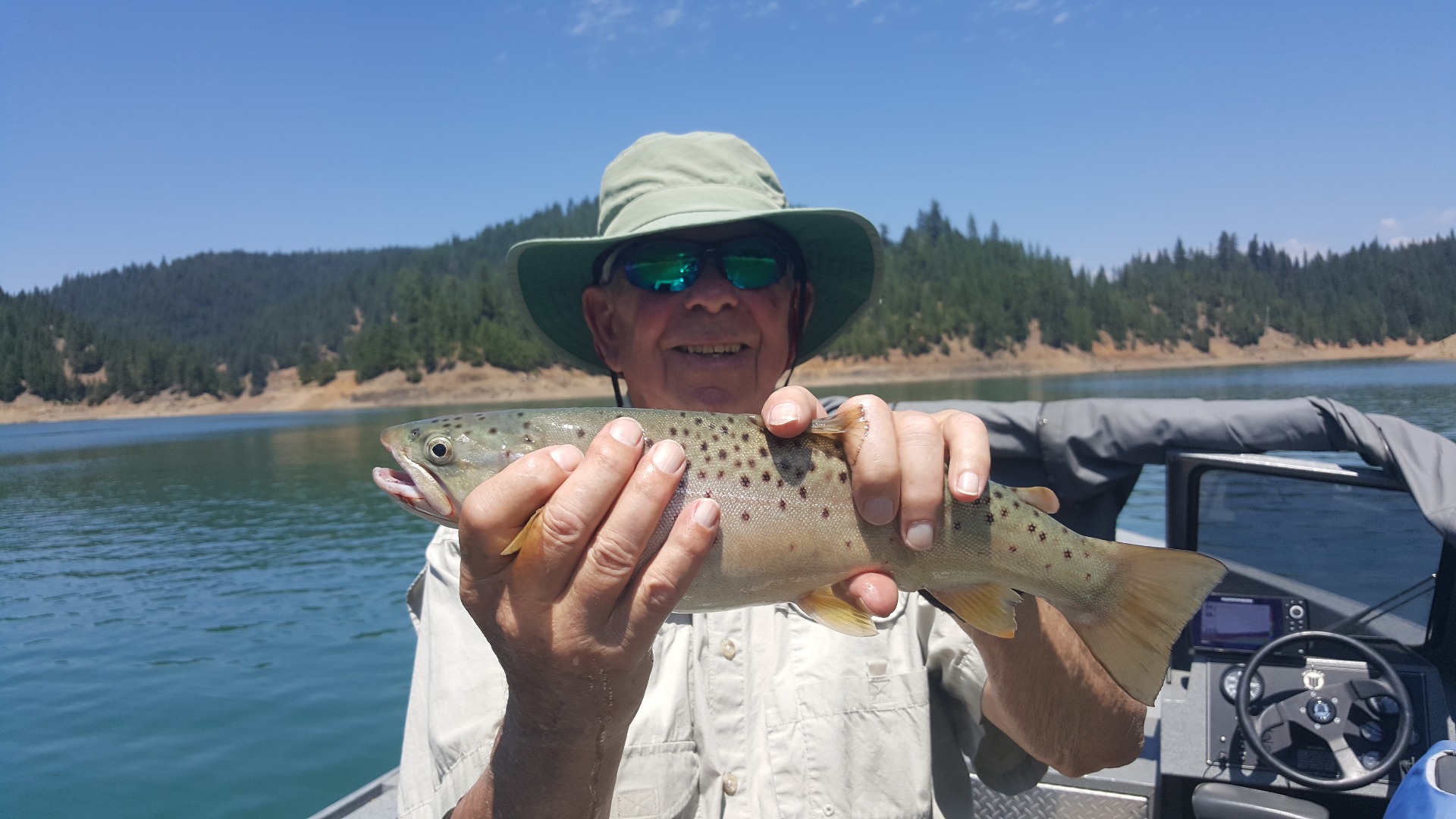 Hot weather Hot Trout bite at Mccloud reservoir 