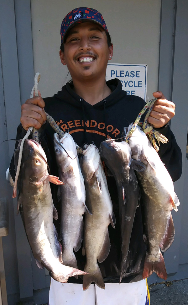 17 Pound Trout Stringer - December 31, 1969