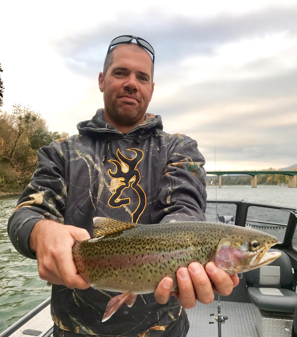 Plug bite still good for Redding rainbows!