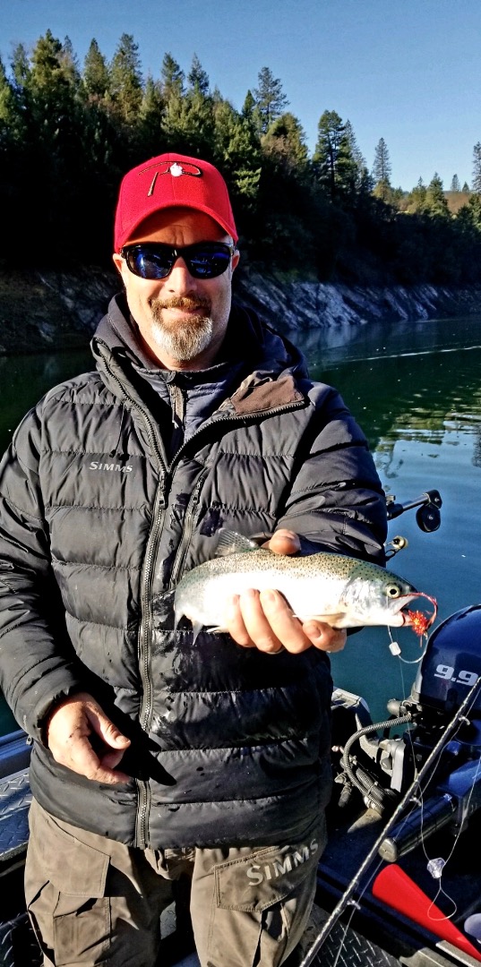 Shasta Lake trout surface bite is good!