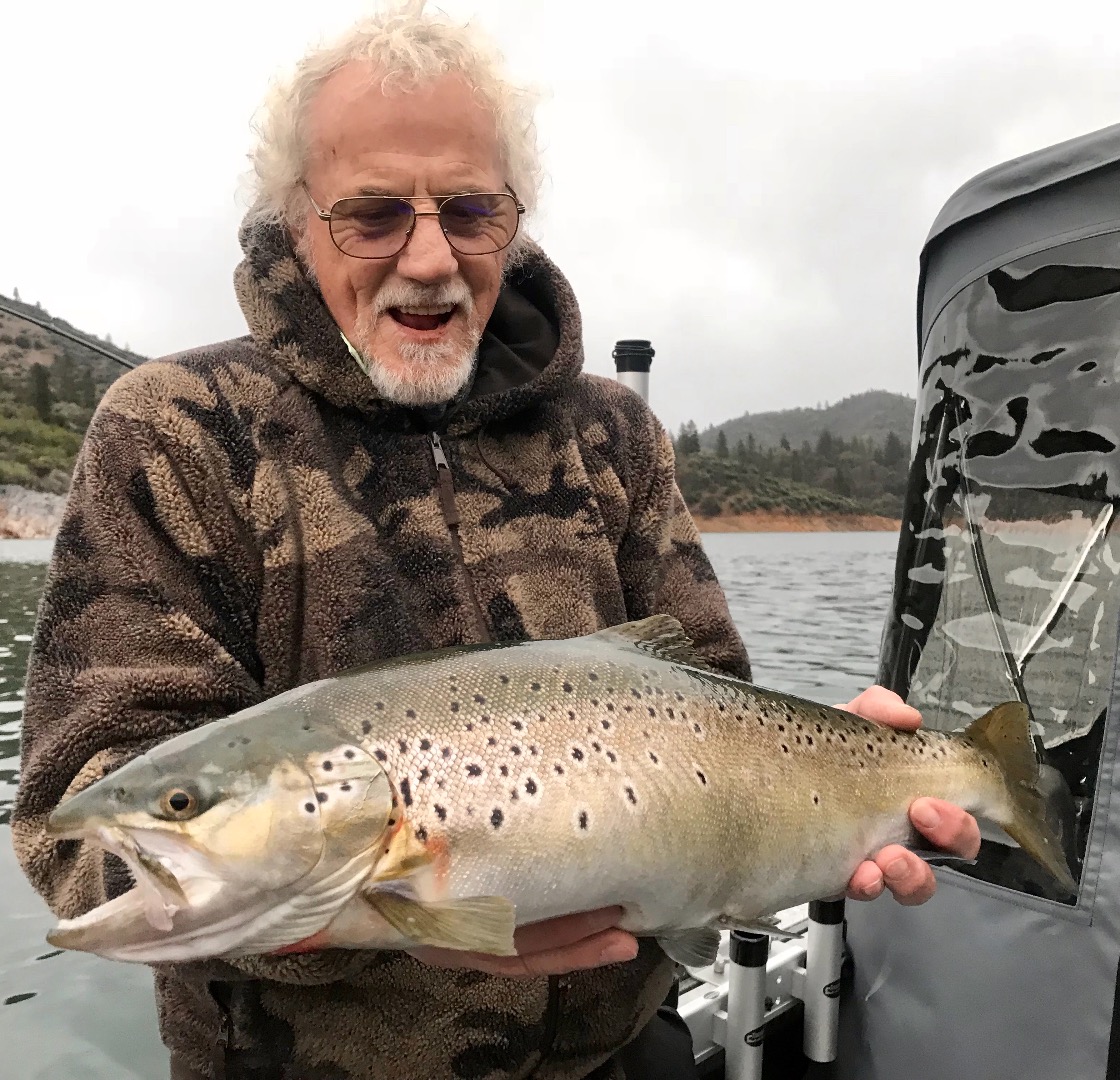 Perfect brown trout weather on Shasta this week!