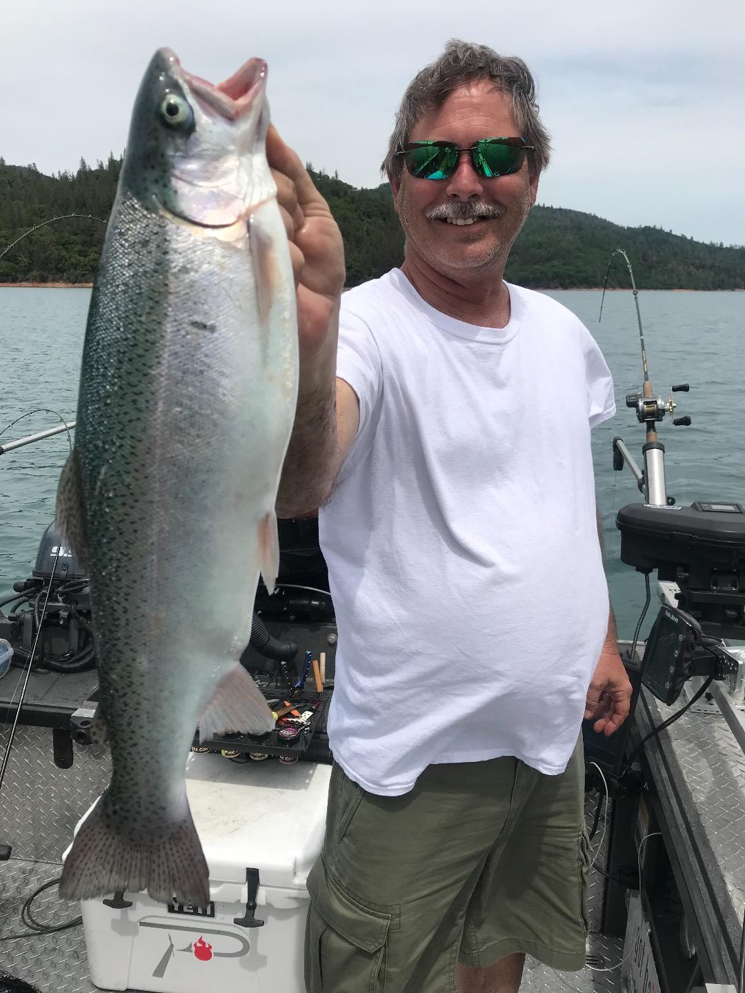 Shasta Lake trout bite building!