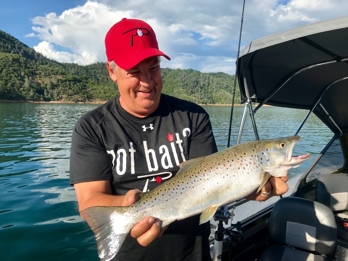 Shasta Lake trout bite on and off