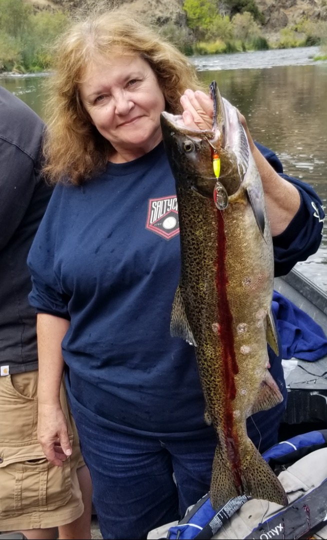 Klamath Salmon putting a bend in your rod