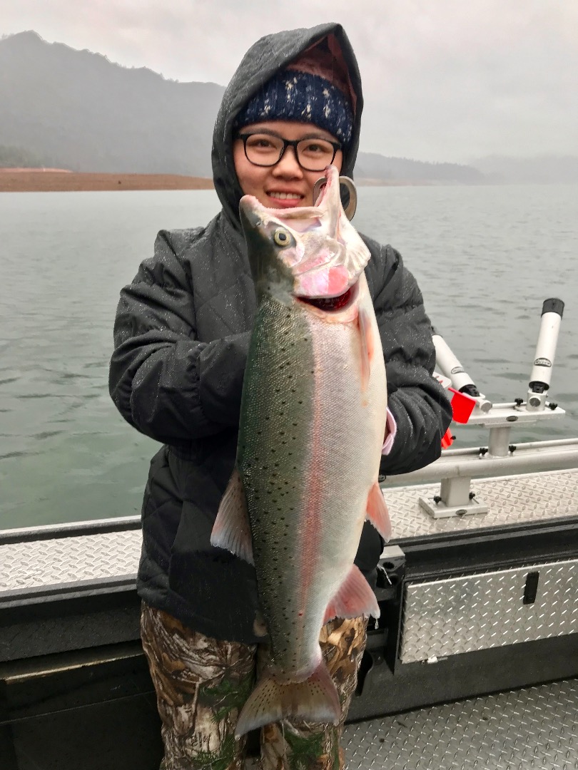 Shasta Lake winter rainbows!