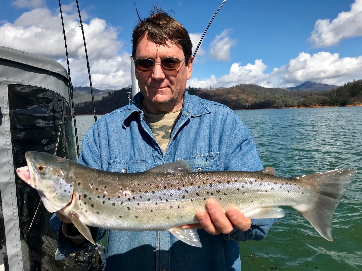 Sunshine and shiny trout on Shasta Lake!