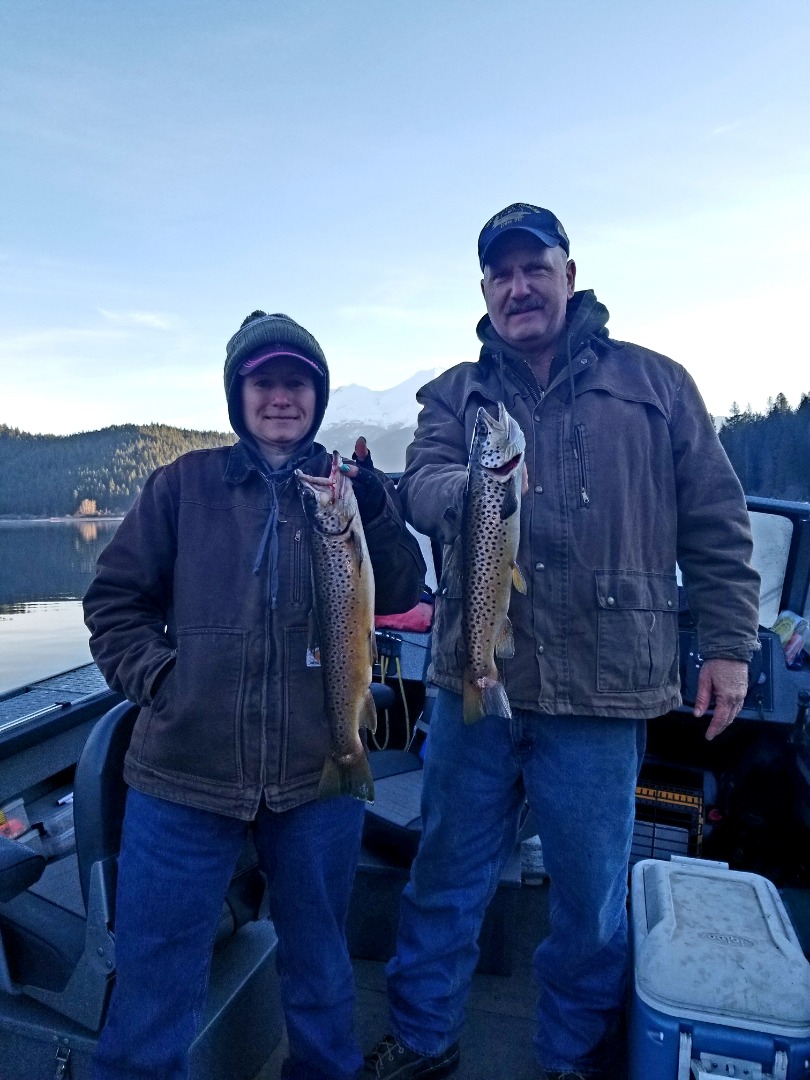 Blue Sky and Browns in the Water Lake Siskiyou