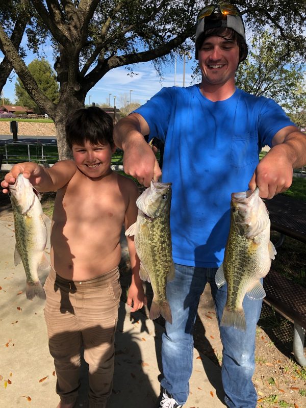 4 pound rainbow trout caught at Lake Camanche South shore main